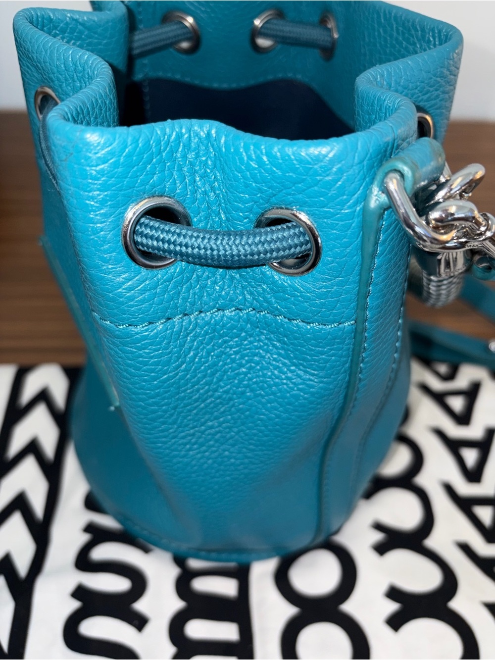 Marc Jacobs Teal Bucket Bag with Dust Bag - Picture 7 of 9